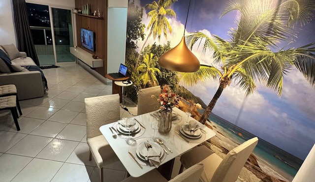 Modern retreat with barbecue, 200m from the beach.