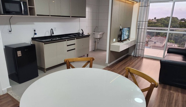 New apartament in Foz do Iguaçu, with 4 beds, air conditioning, Wi-Fi, and pool.