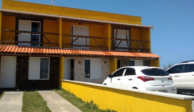 Slate stone house with balcony, 180m from the beach.