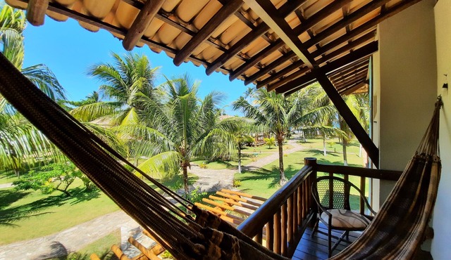 Studio apartment on the upper floor of the beachfront: Comfort and Freedom. in Maraú