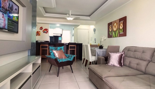 Two-bedroom apartment in the center of Capão da Canoa.