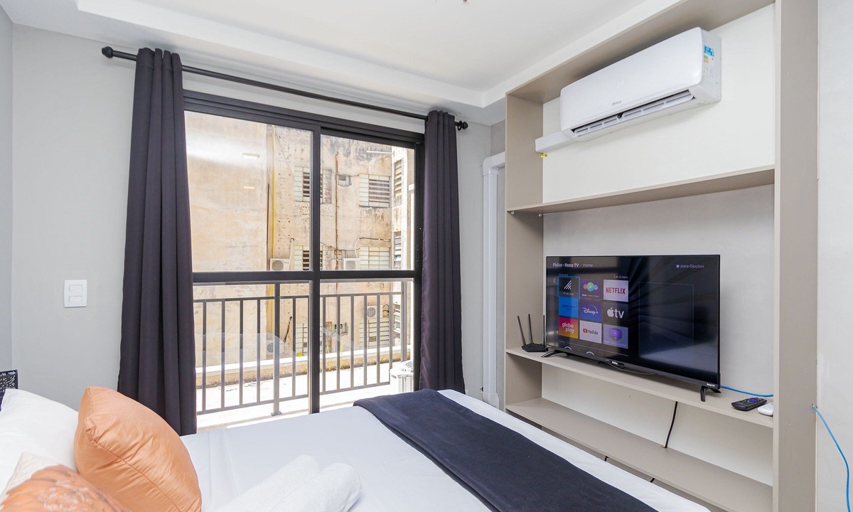 Matriz Apartment | Studio com Sacada All You Need ALL0305