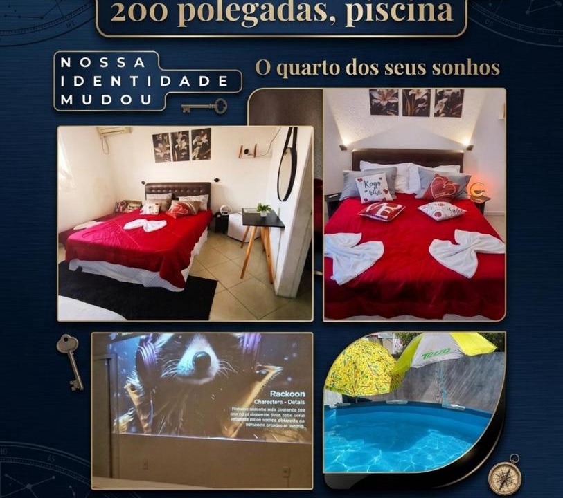 Tijucas Bed & Breakfast | Suíte Master, Ar cond, Tela Cinema 150" Netflix, Globo, Piscina Pousada Tijucas Lua Encantada