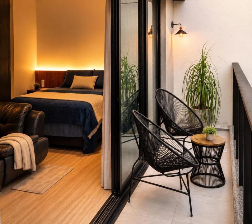 Centro Apartment | Studio 703 Premium no Centro de Chapecó com Sacada, Piscina, Academia e Vaga Garagem - Prédio Alto Padrão