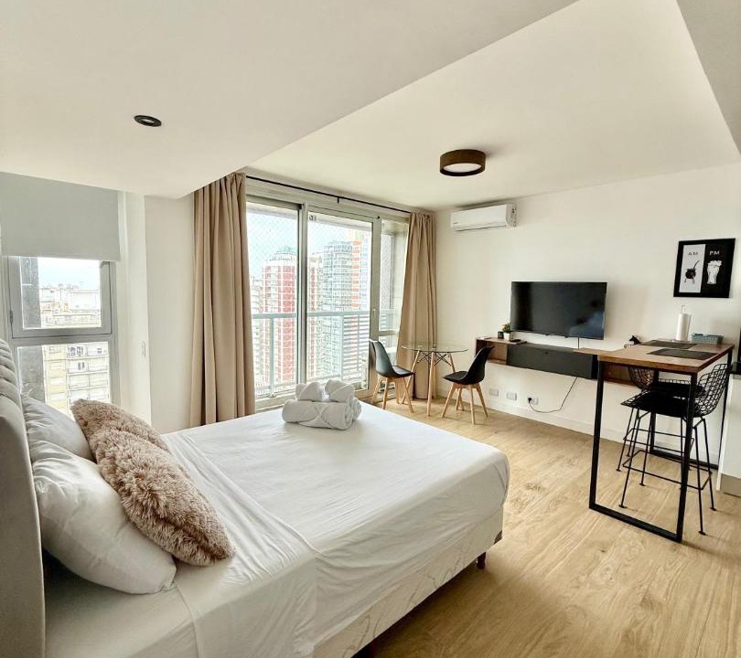 La Perla Apartment | MarDelSuites - Studios Modernos Piso Alto - Vista al Mar, Cochera Opcional, AC, Pileta, 2min Playa