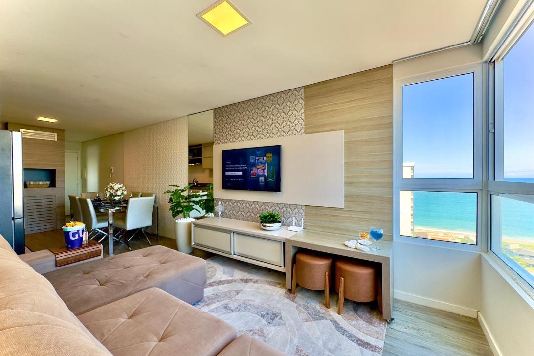 Itacolomi Apartment | Espaço amplo e confortável 3 Quartos, Churrasqueira, Cozinha completa, 180m da Praia, Wi-Fi, vaga de garagem , Piscina