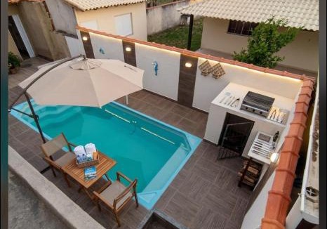 Saquarema House | Casa com piscina e área gourmet próximo à praia com quarto suíte privativo