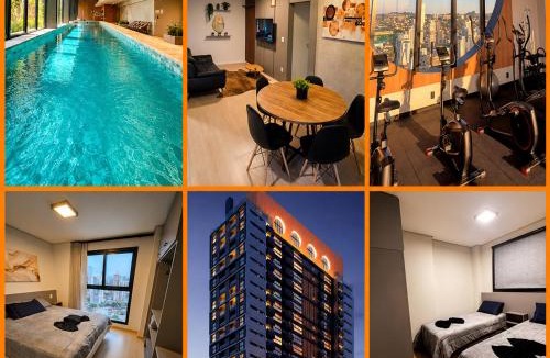 Centro Apartment | Apartamento 2 Quartos Premium com Suíte no Centro com Piscina, Academia e Garagem - Prédio de Alto Padrão