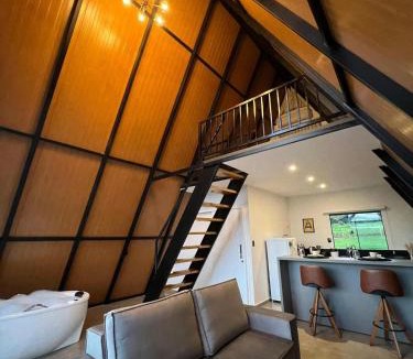 Cordilheira Alta Apartment | Chalé Refúgio Serra do Horizonte com lareira