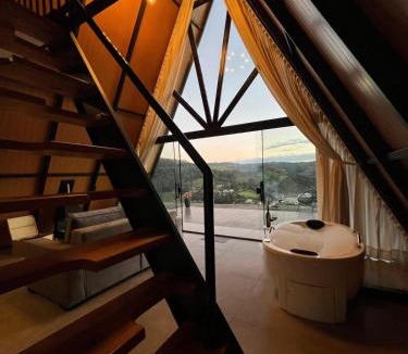Cordilheira Alta Apartment | Chalé Refúgio Serra do Horizonte com lareira