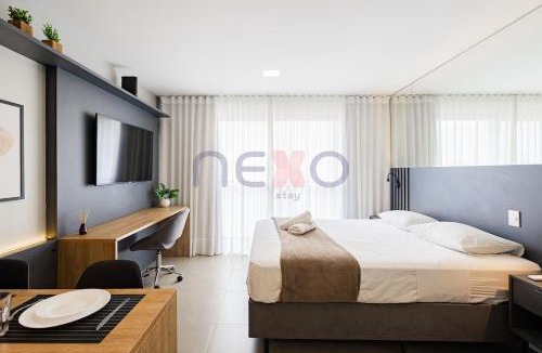 Auxiliadora Apartment | Apartamento business de alto padrão no Go24 com piscina
