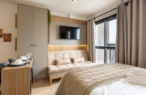 Matriz Apartment | Studio Aconchegante e Central com Piscina, Academia e Coworking