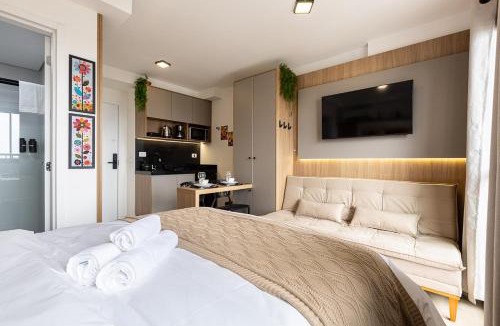 Matriz Apartment | Studio Aconchegante e Central com Piscina, Academia e Coworking