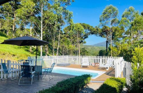 Quatro Barras House | Pousada Reserva Verde com piscina privada com vista para a serra Studio térreo