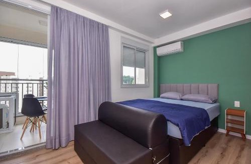 Vila Andrade Apartment | Apartamento Studio Novo Completo ao lado Metrô Giovanni