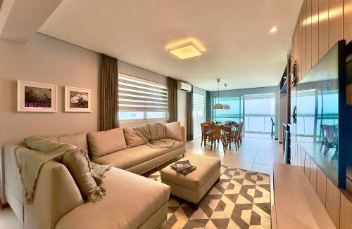 Itacolomi Apartment | Apto Frente Mar Bali Beach Home Club 3 Quartos Climatizados Cozinha Completa Sacada com Churrasqueira 2 Vagas de Garagem Piscina borda infinita Sauna Academia Cinema Quadra Salão de Jogos Pé na Areia 15min do Beto Carrero