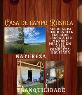 Sulbrasileiro House | Osório Casa Rústica na Lagoa para 5 pessoas 2 quartos 250 metros da lagoabanhável 15 min da praia wiFi natureza tranquilidade