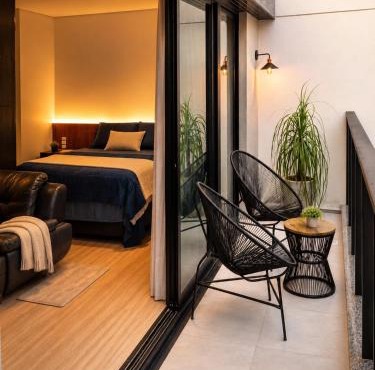 Studio 703 Premium no Centro de Chapecó com Sacada, Piscina, Academia e Vaga Garagem - Prédio Alto Padrão