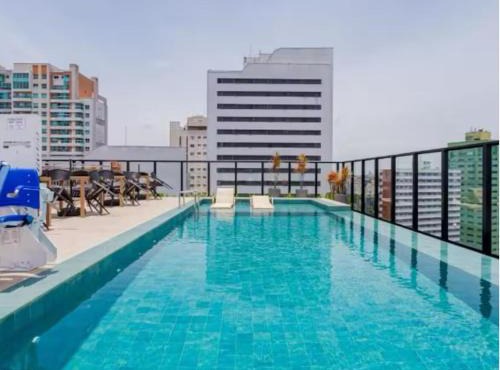 Studio Moderno com Piscina, Academia e Coworking